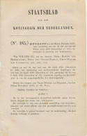 Staatsblad 1870 : Invoering Briefkaarten - Lettres & Documents