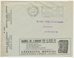 Postal Cheque Cover Belgium 1938 Medical Instruments - Ferry Boat - Oostende - Dover - Altri & Non Classificati