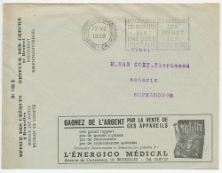 Postal Cheque Cover Belgium 1938 Medical Instruments - Ferry Boat - Oostende - Dover - Other & Unclassified