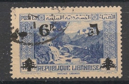 GRAND LIBAN - 1943-45 - N°YT. 184 - 6pi Sur 12pi50 Outremer - Oblitéré / Used - Used Stamps