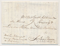 Zeist - Schiedam 1842 Begeleidingsbrief - Met Een Bloempot Annex - ...-1852 Vorläufer