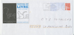 Postal Stationery / PAP France 2001 Book Festival - Cat - Non Classés