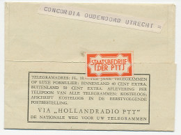 Telegram Roermond - Utrecht 1957 - Stempel Rijkstelegraaf - Ohne Zuordnung