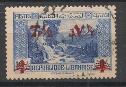 GRAND LIBAN - 1943-45 - N°YT. 185 - 7pi50 Sur 12pi50 Outremer - Oblitéré / Used - Gebruikt