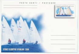 Postal Stationery Turkey 2000 Olympic Games Sydney 2000 - Sailing - Sonstige & Ohne Zuordnung