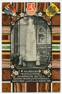 Postal Stationery Austria 1909 Fountain - Philatelic Day Karlsbad - Zonder Classificatie