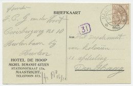 Em. Bontkraag Maastricht - Den Haag 1923 - Bestellerstempel - Ohne Zuordnung