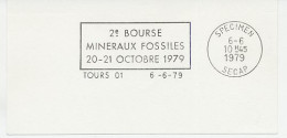 Specimen Postmark Card France 1979 Minerals - Fossil Fair - Autres & Non Classés