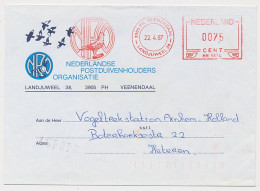 Meter Cover Netherlands 1987 Bird - Dutch Carrier Pigeon Organisation - Autres & Non Classés