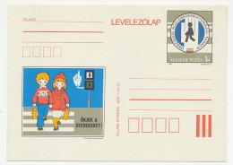 Postal Stationery Hungary 1983 Pedestrian Crossing - Traffic Light - Autres & Non Classés
