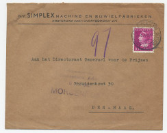 Firma Envelop Amsterdam 1947 - Simplex Rijwielfabriek - Ohne Zuordnung