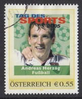 AUSTRIA 97,personal,used,hinged,Andreas Herzog - Timbres Personnalisés