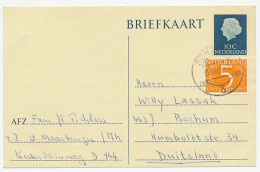 Briefkaart G. 330 / Bijfrankering Schagen - Duitsland 1964 - Entiers Postaux