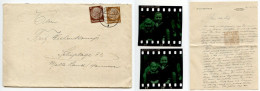 Germany 1940 Cover W/ Letter & Color Film Negatives; Solingen - Willy Mertens To Schiplage; Hindenburg Stamps - Covers & Documents