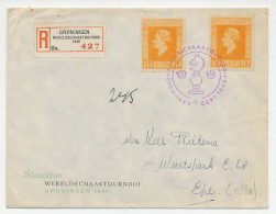 Registered Cover / Special R Label Netherlands 1946 World Chess Tournament Groningen - Non Classificati