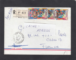 LETTRE RECOMMANDEE DE SAN PEDRO  AVEC TIMBRES " UNION AFRICAINE DES PTT ".1982. - Costa D'Avorio (1960-...)