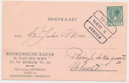Treinblokstempel : Zeist - Arnhem II 1927 ( Renkum ) - Ohne Zuordnung