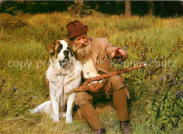 72631553 Krkonose Ruebezahl Berggeist Im Riesengebirge Mann Mit Hund  - Polen