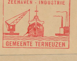 Meter Cover Netherlands 1961 Seaport - Ship - Unloading - Terneuzen - Andere & Zonder Classificatie