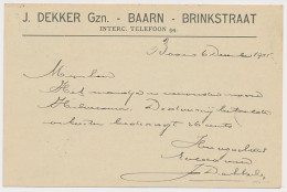 Firma Briefkaart Baarm 1905 - J. Dekker Gzn. - Ohne Zuordnung