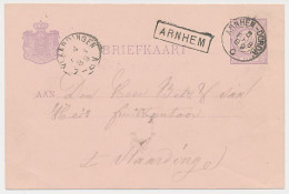 Trein Haltestempel Arnhem 1889 - Briefe U. Dokumente