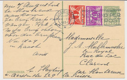 Briefkaart G. 216 / Bijfrankering Den Haag - Zwitserland 1934 - Ganzsachen