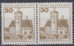 Berlin Mi.Nr.534A+534A - Burgen Und Schlösser - Burg Ludwigstein - Waagerechtes Paar - Postfrisch - Neufs
