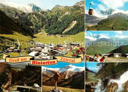 72631485 Hintertux Zillertal Fliegeraufnahme Wasserfall Seilbahn Hintertux - Otros & Sin Clasificación