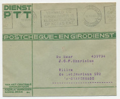 Machinestempel Postgiro Kantoor Den Haag 1952 - Non Classés