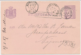 Trein Haltestempel Dedemsvaart 1887 - Storia Postale
