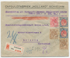 Em. Bontkraag Aangetekend / Waarde Schiedam - Duitsland 1922 - Non Classés