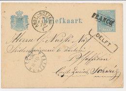 Trein Haltestempel Delft 1878 - Storia Postale