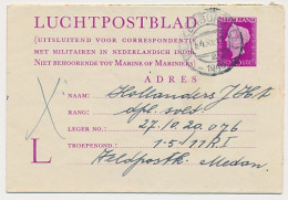 Luchtpostblad G. 2 A Valkenburg - Medan Ned. Indie 1948 - Ganzsachen
