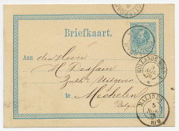 Briefkaart Rotterdam - Belgie 1875 - Grensstempel - Lettres & Documents