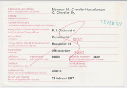 Verhuiskaart G. 42 Particulier Bedrukt Rotterdam 1977 - Postal Stationery