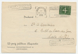 Leeuwarden - Belgie 1958 - Onbekende Bestemming - Terug Afzender - Non Classés