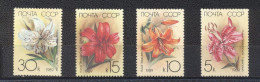 URSS 1989-Lilies Set (4v) - Neufs
