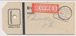 Treinblokstempel : Groningen - Zwolle C 1948 - Unclassified