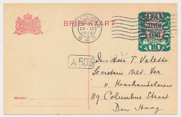 Briefkaart G. 170 I Rotterdam 1922 Verschoven Opdruk - Postal Stationery