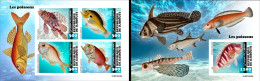 Djibouti 2023, Animals, Fishes, 4val In BF +BF IMPERFORATED - Fishes