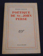 Poétique De St-John Perse - Sonstige & Ohne Zuordnung