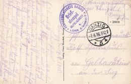 Cachet Militaire Danzig Hilfslazarett Loge Einigkeit Maçonnique Franc Maçonnerie Ostseebad Zoppot Sopot Guerre 1914 1918 - Cartas & Documentos