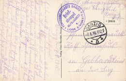 Cachet Militaire Danzig Hilfslazarett Loge Einigkeit Maçonnique Franc Maçonnerie Ostseebad Zoppot Sopot Guerre 1914 1918 - Brieven En Documenten