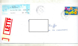 Lettre Cachet Vitry Le François Sur Fete   + Vignette Bureau - Manual Postmarks