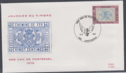 Belgique FDC 1979 1929 Journée Du Timbre Chemins De Fer Roue Ailée Dendermonde - 1971-1980