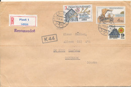 Czechoslovakia Registered Cover Sent To Denmark 17-5-1991 Topic Stamps - Cartas & Documentos