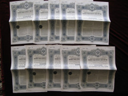10x Russian Imperial Government 1906 5% Bond 187,50 Roubles Russia - Rusia
