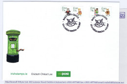 Ireland Cats 2007 Celtic Cats Small Format 55c+55c And 78c+78c Se-tenant Pairs On First Day Cover 6 IX 2007 - FDC