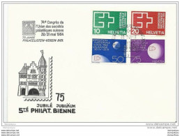 206 - 85 - Enveloppe Avec Oblit Spéciale "74e Congrès De L'Union Des Sociétés Philatéliques Suisses" Biel 1964 - Marcofilie