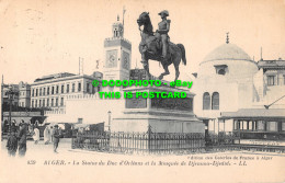 R554411 439. Alger. La Statue Du Duc DOrleans Et La Mosquee De Djemma Djedid. LL - Mundo